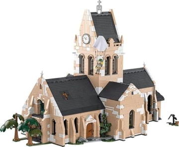 BlueBrixx Kirche Sainte-Meré Eglise aus Klemmbausteinen mit 2280 Bauelementen - 1
