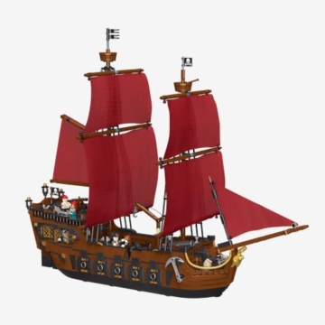 BlueBrixx Legenden der Schatzküste Piraten Brigantine, 1624 Klemmbausteine - 3