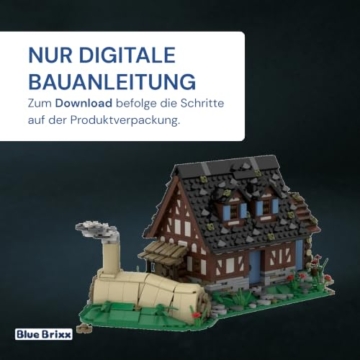 BlueBrixx Mittelalterliche Töpferei, 2046 Klemmbausteine, Fachwerkhaus - 2