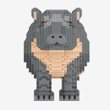 BlueBrixx Nilpferdbaby Diamond Blocks, 2428 Bausteine, Displaymodell - 5