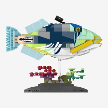 BlueBrixx Picasso Drückerfisch, 390 Klemmbausteine, Displaymodell - 2