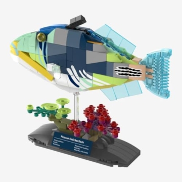 BlueBrixx Picasso Drückerfisch, 390 Klemmbausteine, Displaymodell - 7