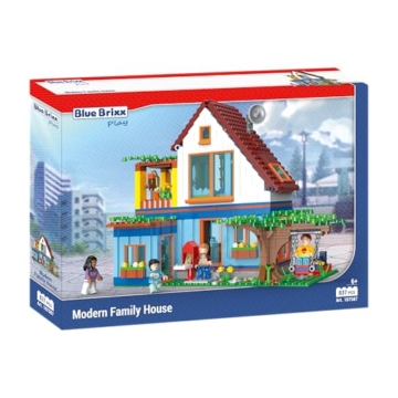 BlueBrixx Play Einfamilienhaus aus Klemmbausteinen 107587 Box