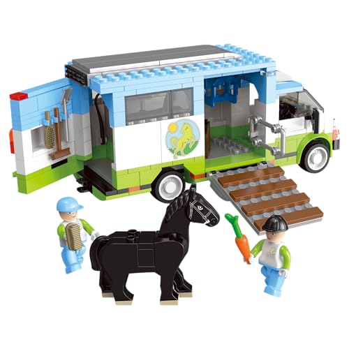 BlueBrixx Play Pferdetransporter aus Klemmbausteinen 107741 mit Pferd