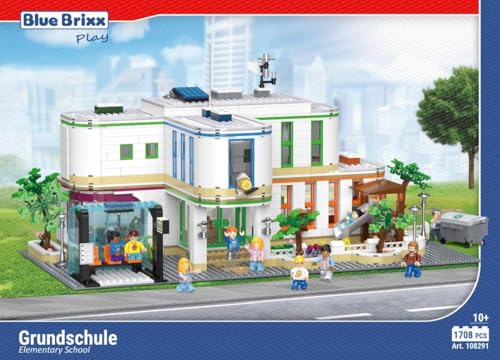 BlueBrixx Play 108291 – Grundschule aus Klemmbausteinen Box