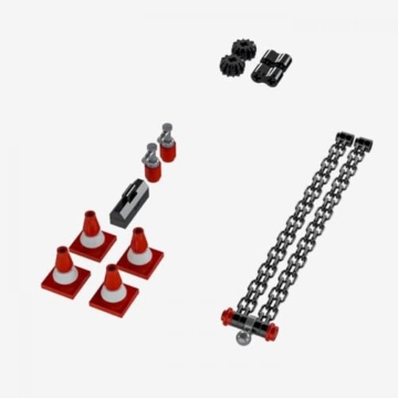 BlueBrixx Play Mobiler Baukran aus Klemmbausteinen mit 874 Teilen