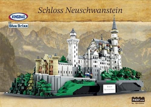 BlueBrixx Schloss Neuschwanstein (Pro 102873) aus Klemmbausteinen Box