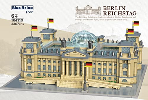 BlueBrixx Pro 104119 – Reichstag Berlin 3367 Klemmbausteine