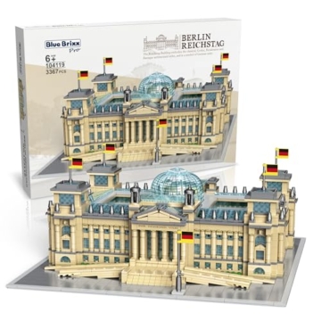 BlueBrixx Pro 104119 – Reichstag Berlin 3367 Klemmbausteine Box
