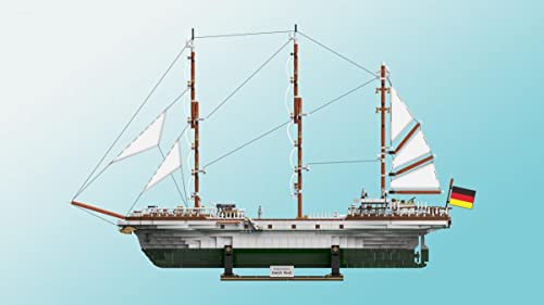 BlueBrixx Pro 104471 – Segelschulschiff Gorch Fock aus Klemmbausteinen
