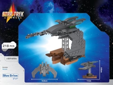 BlueBrixx Pro 105694 – Star Trek Scimitar aus Klemmbausteinen mit 218 Bauelementen - 5