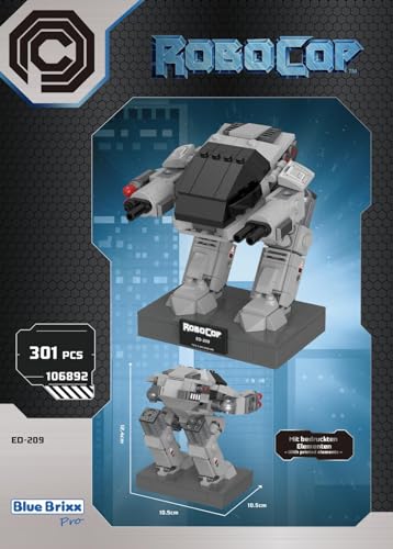 BlueBrixx Pro 106892 – Robocop ED-209 aus Klemmbausteinen mit 301 Bauelementen - 4