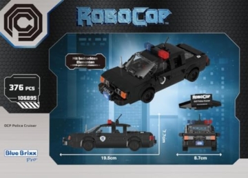 BlueBrixx Pro 106895 – Robocop OCP Police Cruiser aus Klemmbausteinen mit 376 Bauelementen - 4