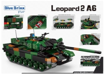 BlueBrixx Pro 106908 – Leopard 2 A6 Panzer Bundeswehr Details