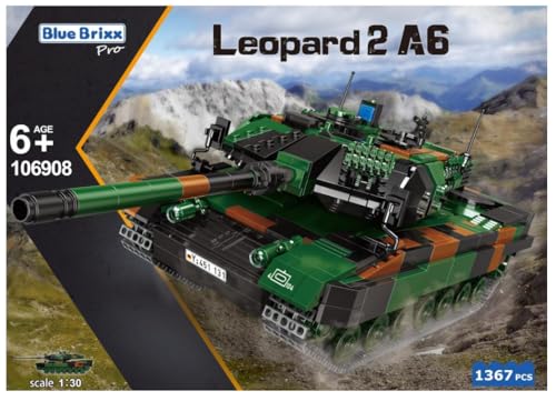 BlueBrixx Pro 106908 – Leopard 2 A6 Panzer Bundeswehr Box