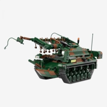 BlueBrixx Pro 107048 – Minenräumpanzer Keiler, Bundeswehr aus Klemmbausteinen mit 1295 Bauelementen - 1