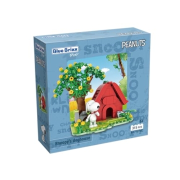BlueBrixx Pro 107362 – Snoopys Hundehütte aus Klemmbausteinen mit 315 Bauelementen - 2