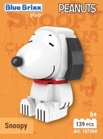 BlueBrixx Pro 107364 – Snoopy aus Klemmbausteinen mit 139 Bauelementen - 3