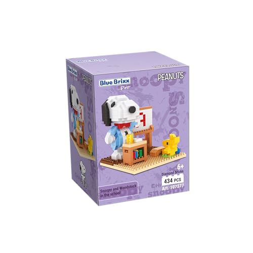 BlueBrixx Pro Snoopy und Woodstock in der Schule 107377 Box