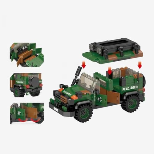 BlueBrixx Pro 107590 – Geländewagen Wolf, Bundeswehr modular