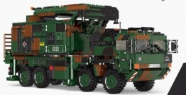 BlueBrixx Pro 107626 – Patriot System Radarwagen, Bundeswehr aus Klemmbausteinen mit 1780 Bauelementen - 1