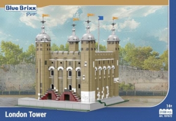 BlueBrixx Pro 107672 – White Tower of London aus Klemmbausteinen mit 3188 Bauelementen - 2