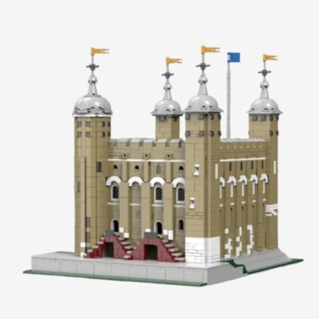 BlueBrixx Pro 107672 – White Tower of London aus Klemmbausteinen mit 3188 Bauelementen - 1
