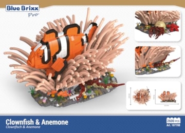 BlueBrixx Pro 107708 – Clownfisch 2600 Klemmbausteine