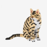 BlueBrixx Pro 107715 – Getigerte Katze (Diamond Blocks) aus Klemmbausteinen mit 2329 Bauelementen - 1