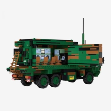 BlueBrixx Pro 107894 – Patriot System Feuerleitstand, Bundeswehr aus Klemmbausteinen mit 1455 Bauelementen - 2