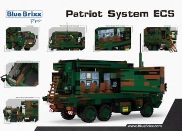 BlueBrixx Pro 107894 – Patriot System Feuerleitstand, Bundeswehr aus Klemmbausteinen mit 1455 Bauelementen - 5