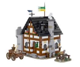 BlueBrixx Pro 108034 – Burg Bärenfels: Gasthaus aus Klemmbausteinen mit 1041 Bauelementen. Kompatibel mit Anderen Klemmbausteinen. Lieferung in Originalverpackung. - 1