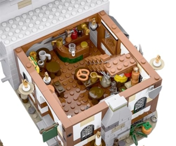 BlueBrixx Pro 108034 – Burg Bärenfels: Gasthaus aus Klemmbausteinen mit 1041 Bauelementen. Kompatibel mit Anderen Klemmbausteinen. Lieferung in Originalverpackung. - 4