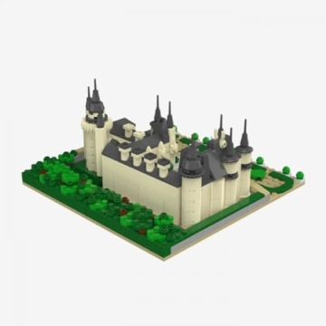 BlueBrixx Pro 108078 – Schloss Ussé, 600 Klemmbausteine, BlueBrixx Schloss-Set, Geschenk für Architektur und Mittelalter Fans, Bausteine der Pro-Serie - 3