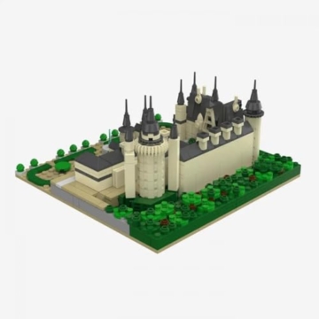 BlueBrixx Pro 108078 – Schloss Ussé, 600 Klemmbausteine, BlueBrixx Schloss-Set, Geschenk für Architektur und Mittelalter Fans, Bausteine der Pro-Serie - 4