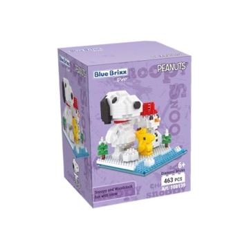 BlueBrixx Snoopy & Woodstock Spaß mit Schnee (Diamond Blocks) Box