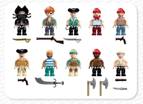 BlueBrixx Pro 108170 Blackbeards Piratenschiff Queen Anne's Revenge Figuren