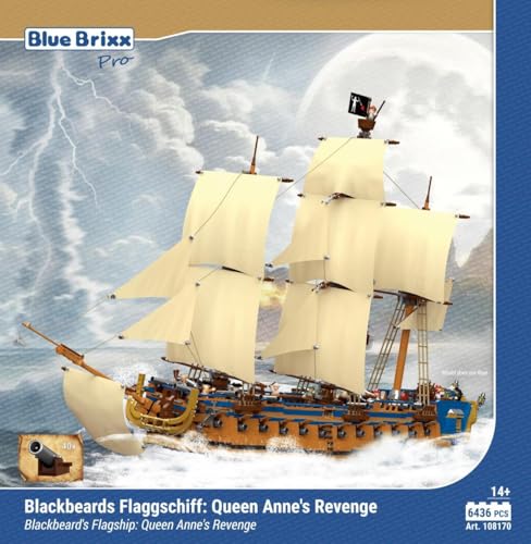 BlueBrixx Pro 108170 Blackbeards Piratenschiff Queen Anne's Revenge