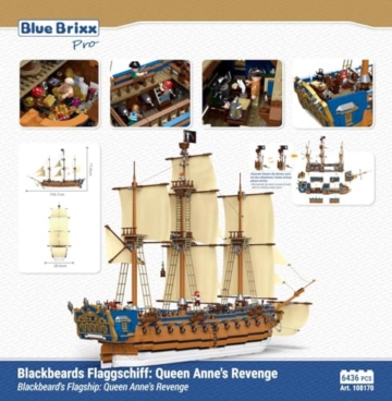 BlueBrixx Pro 108170 Blackbeards Piratenschiff Queen Anne's Revenge