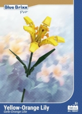 BlueBrixx Pro 108347 – Die Gelbe-Orange Lilie aus Klemmbausteinen