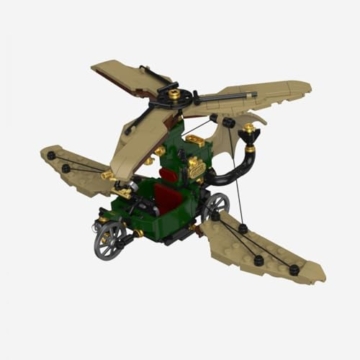 BlueBrixx Pro 108349 - Steampunk Helidroschke, 540 Klemmbausteine, Steampunk-Set, Geschenk für Steampunk Fans, Standardsteine, Bausteine der Steampunk-Serie - 2