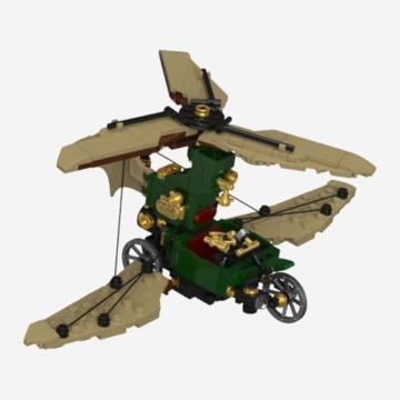 BlueBrixx Pro 108349 - Steampunk Helidroschke, 540 Klemmbausteine, Steampunk-Set, Geschenk für Steampunk Fans, Standardsteine, Bausteine der Steampunk-Serie - 5