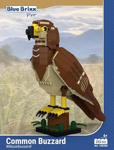 BlueBrixx Pro 108368 – Der Mäusebussard aus Klemmbausteinen Box