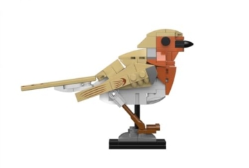 BlueBrixx Pro 108381 – Rotkehlchen aus Klemmbausteinen Flügel