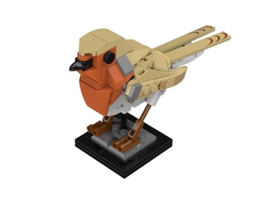 BlueBrixx Pro 108381 – Rotkehlchen aus Klemmbausteinen