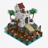 BlueBrixx Legenden der Schatzküste Hafen Pro Set 108386