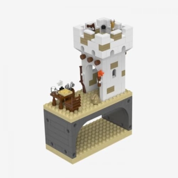 BlueBrixx Pro 108387 - Legenden der Schatzküste: Wachturm-Erweiterung – 471 Klemmbausteine, Piraten Set, Geschenk für Schiffs- und Piratenfans, Standardsteine, Bausteine der Piraten-Serie - 3