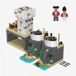 BlueBrixx Pro 108387 - Legenden der Schatzküste: Wachturm-Erweiterung – 471 Klemmbausteine, Piraten Set, Geschenk für Schiffs- und Piratenfans, Standardsteine, Bausteine der Piraten-Serie - 1