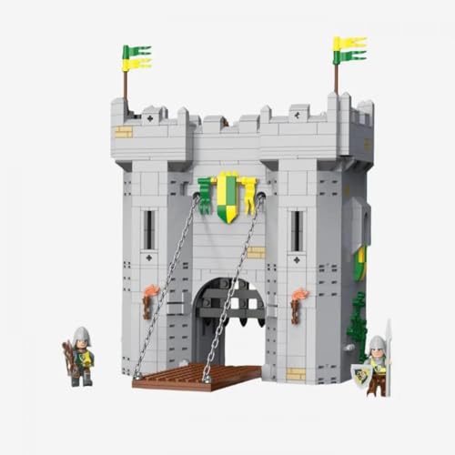 BlueBrixx Pro 108394 – Burg Bärenfels: Torhaus aus Klemmbausteinen mit 1003 Bauelementen. Kompatibel mit Anderen Klemmbausteinen. Lieferung in Originalverpackung. - 2
