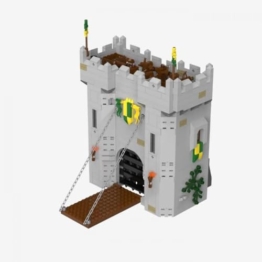 BlueBrixx Pro 108394 – Burg Bärenfels: Torhaus aus Klemmbausteinen mit 1003 Bauelementen. Kompatibel mit Anderen Klemmbausteinen. Lieferung in Originalverpackung. - 1